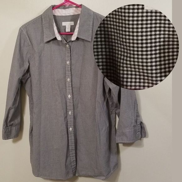 Black Checkered Charter Club Dress Shirt - Picture 1 of 5